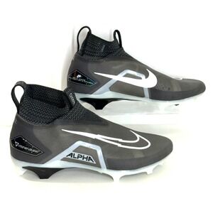 Nike Alpha Menace Elite 3 Football Cleats Black White CT6648-010 Men's Size 13W